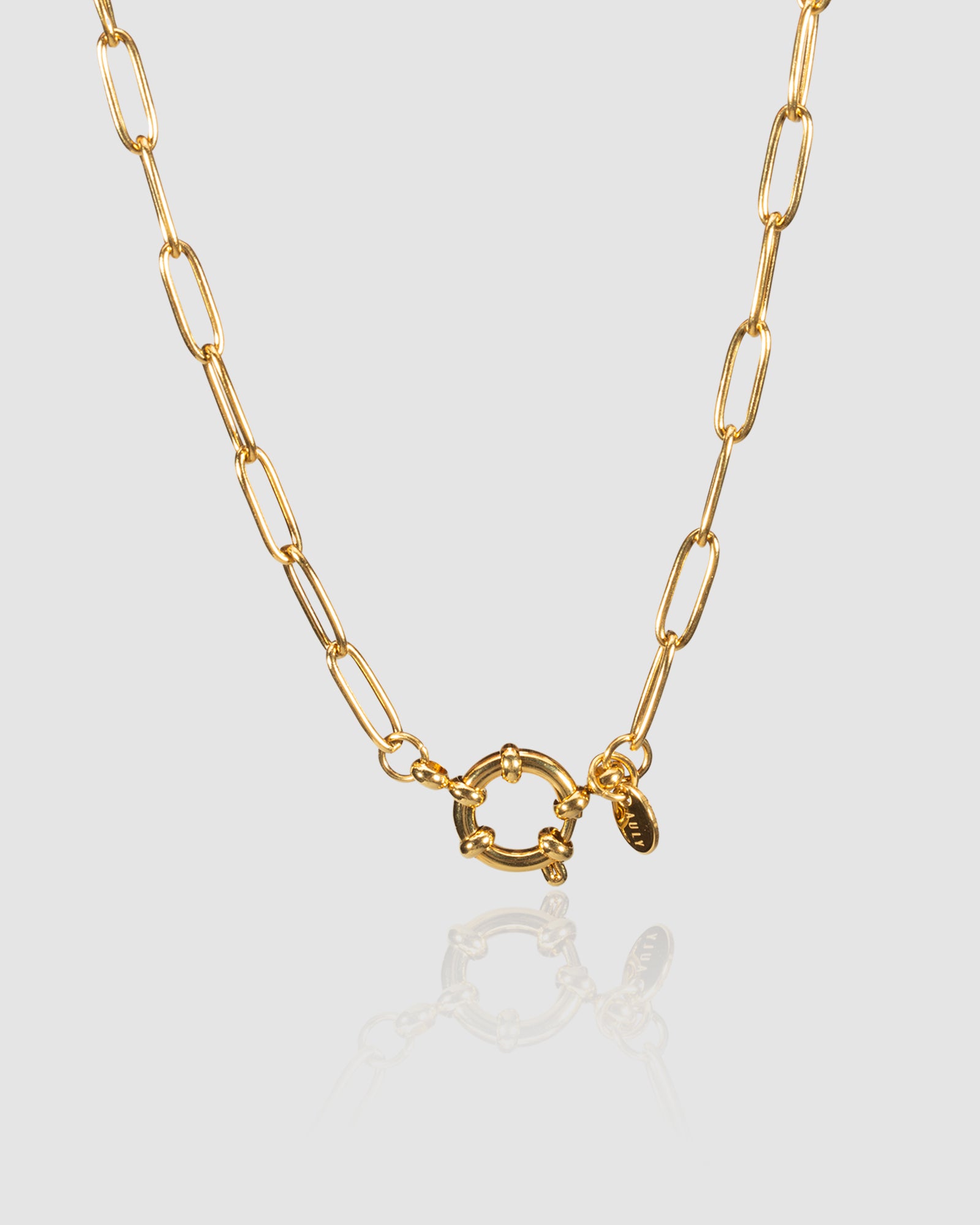 LINK & ORBIT CLASP NECKALCE