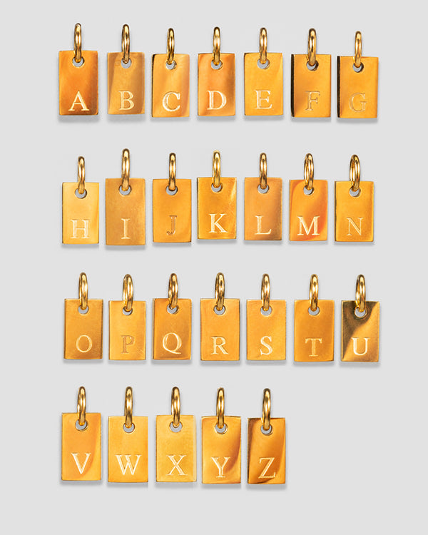 LETTER TAG CHARMS